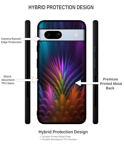 Image of Multicoloured Design Premium 2D Printed Metal Back Case Cover for Google Pixel 7A 5G