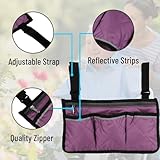 Fybida Wheelchair Organizer Bag, Wheelchair Armrest Side Bag Mobility Aid Bag with 4 Pockets, Universal Hanging Wheelchair Storage Pouch Wheelchair Accessories for Most Wheelchair Walkers Rollators - Image 6