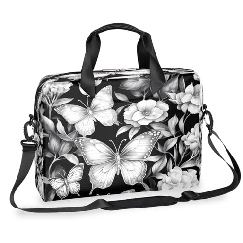 Sacoche ordinateur 16 pouces fleurie style vintage pour emporter votre PC portable avec poésie