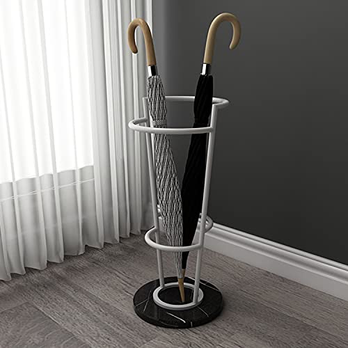 Porte-parapluie moderne DASHADAO or et blanc avec bac intégré