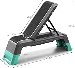 leikefitness Multifunctional Aerobic Deck with Cord Workout Platform Adjustable Dumbbell Bench Weight Bench Professional Fitness Equipment for Home Gym