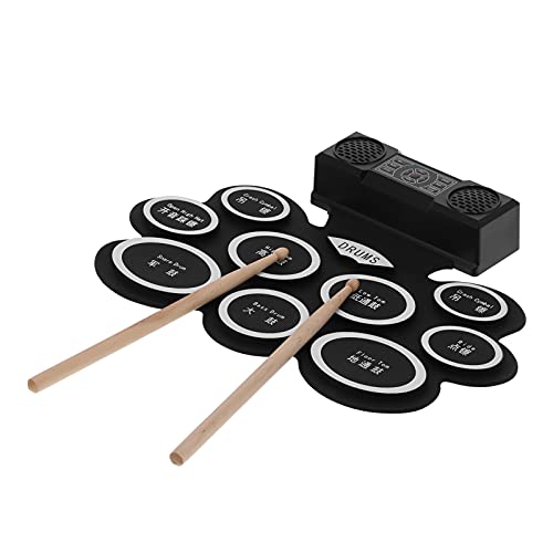 Electronic Drum Pad with Speaker, Electronic Drum Pad Multiple Sound Effects Standard for Playing for Most People(#1)