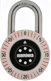 BRINKS 50mm Dial Combination Padlock – Heavy Duty Gym, School Locker & Bike Lock, Hardened Steel Shackle, Keyless 3-Digit Security (White)
