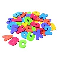 36PCS Bath Toys Non Toxic Foam Letters Numbers, Educational Alphabet Counting Toys for Baby