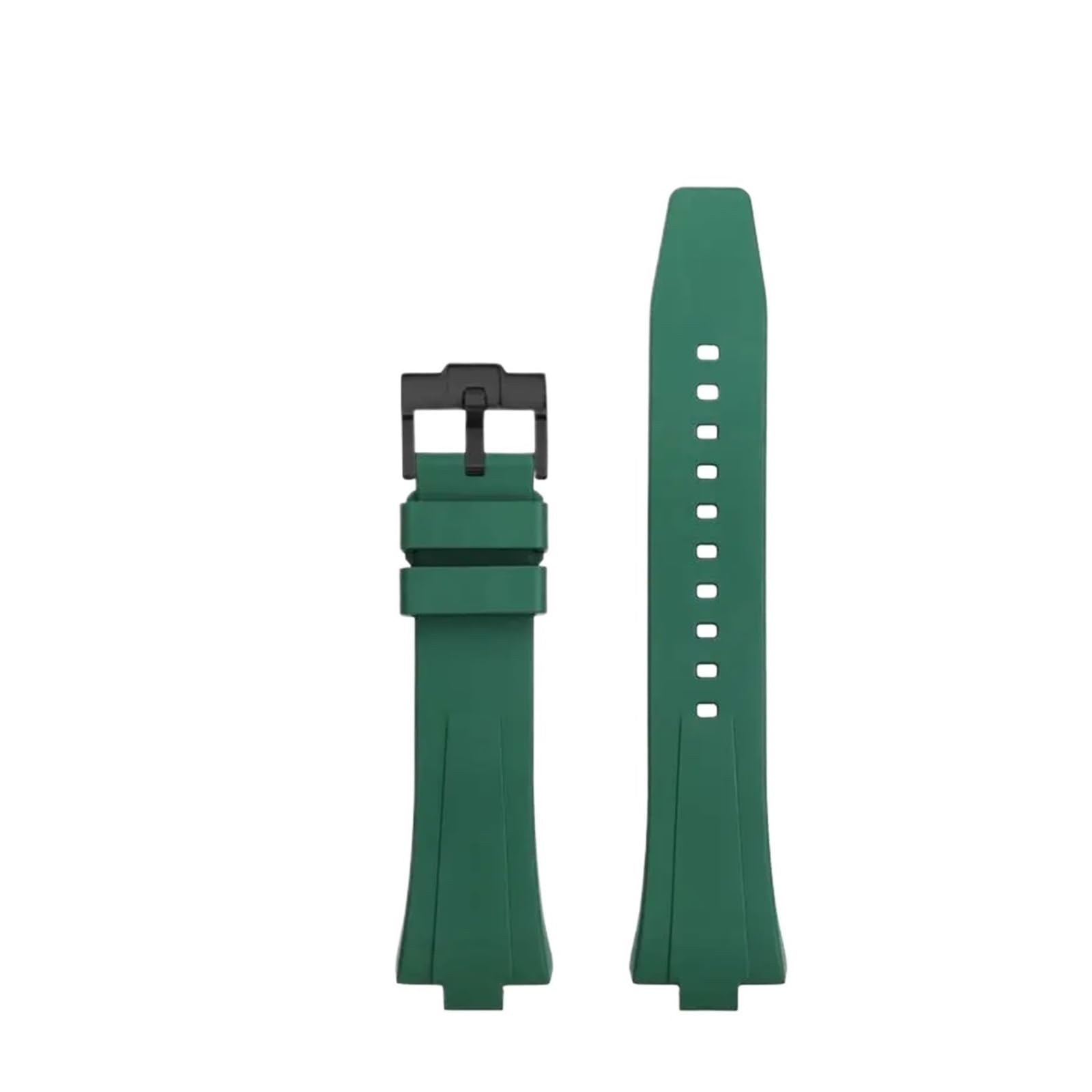 Bracelet sport FKM vert-noir pour NJ-0150, idéal pour l'aquabike et le running