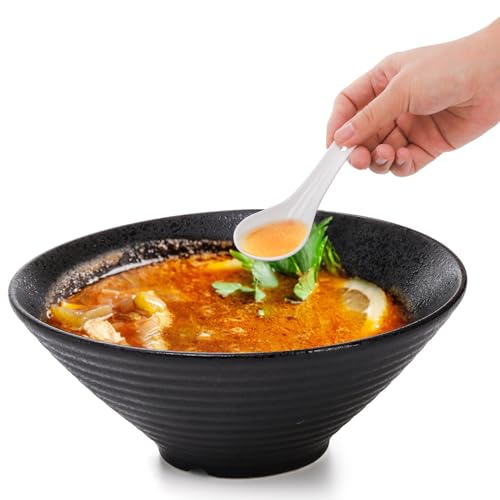 Yopay YO-SOUPSPOON-W-CE-5IN-24PC 24 Pack Soup Spoon Ceramic Asian Ramen Spoons thumb #3