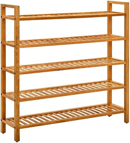 Solid Oak Shoe Cabinet - Free-Standing Shoe Rack Organizer for Entryway & Hallway - Stylish Storage Shelves, Durable & Space-Saving Shoe Storage Solution