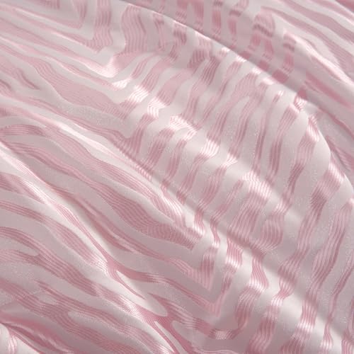 Juicy Couture Pink Marshmallow Sparkle Zebra Jacquard Twin/Twin XL Comforter Set - 2 Piece Stylish Bedding Ensemble by Juicy Couture - Used condition - Image 4