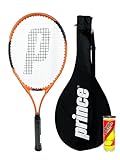 Prince Power Vortex Ti Tennisschläger für Erwachsene, inkl. Schutzhülle mit Tragegurt und 3 Penn Tennisbällen