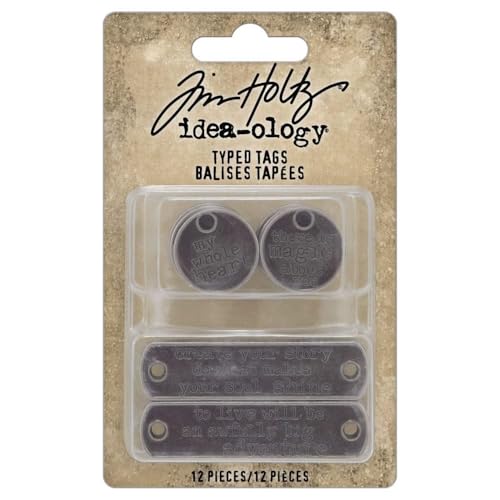 Etiquetas mecanografiadas Tim Holtz pegatinas de alta fidelidad estética retro para arte mixto 2
