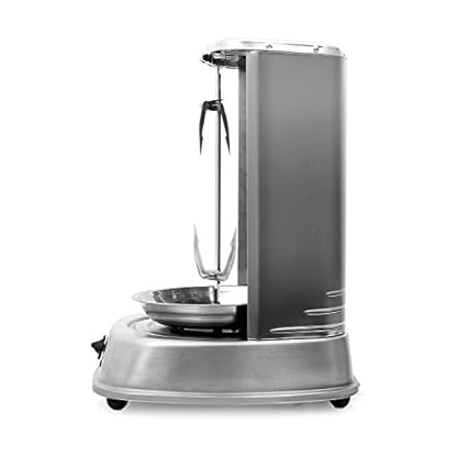 oneConcept Kebap Master - Dönergrill, Hähnchengrill, Gyrosgrill, Vertikalgrill, Drehgrill mit Drehspieß, Elektro-/ Tischgrill für zu hause, max. Leistung: 1800 W, 360° Hitzeverteilung, silber – Bild 5