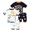 4pcs-dark Blue/White-space-sba25