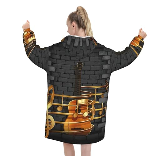 Idée cadeau originale : le sweat couverture imprimé guitare - 3