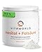 Produktbild Inositol + Folsäure  4,8g Myo-Inositol & 800µg Folsäure pro Tag (200g veganes Pulver)  Myo Inositol Pulver zur Nahrungsergänzung  ohne Zusätze  ideale Alternative zu Inositol Kapseln  vitaworld