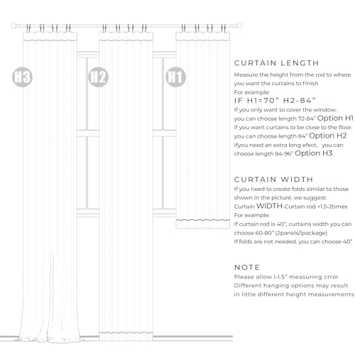 96 Natural Linen Pinch Pleated Blackout Curtains - 2 Panel Set for Bedroom/Living Room