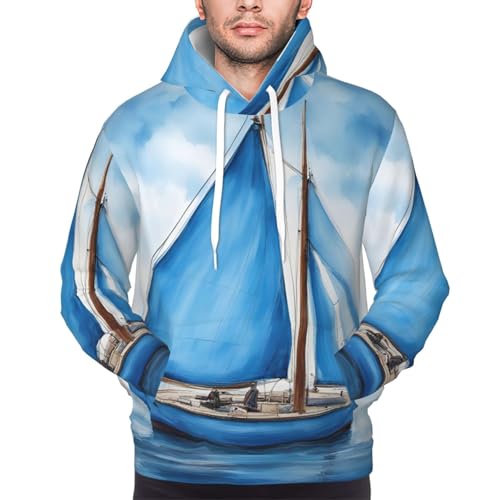 Pull voile décontracté homme sweat bleu idéal trajets week-end