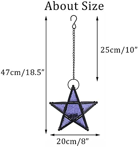 Farol decorativo morado Romadedi para iluminar ventanas y crear ambientes acogedores 6