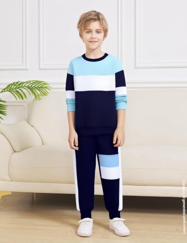 Image of mkodopy Boys Clothes Hoodie Sweatsuits Tops and Pants Boys Fall Winter Outfits Boy Clothing Set