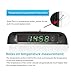 Fit for Portable Solar Car Dashboard Clock with Backlight - Digital LCD Temperature Display for Vehicles(D)