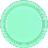 Party Perfect Cool Round Dessert Plates Tableware, Robin's Egg Blue, Plastic , 7