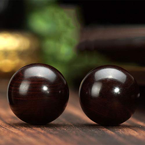 LIBWX Bois Fitness Balle Massage Handball santé méditation Exercice soulagement du Stress Baoding balles Relaxation thérapie poignées de Main,4.0cm/1.6in