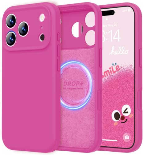 Image of LOVE 3000 Designed for iPhone 17 Pro Max Case, Premium Silicone [Compatible with Magsafe][Soft Anti-Scratch Microfiber Lining] Shockproof Protective Phone Case for Men Women 6.9 inch, Pitaya