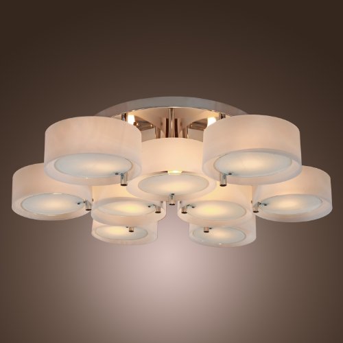 LightInTheBox Acrylic Chandelier with 9 Lights, Flush Mount, Modern Ceiling Light Fixture (Chrome Finis ) For Living Room,,Dress Room