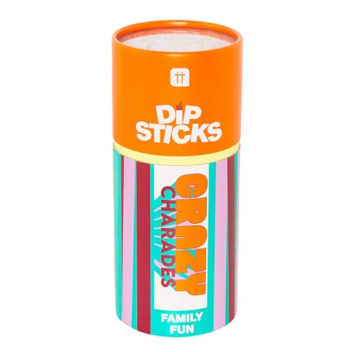 Talking Tables Dipsticks Crazy Charades Game for Kids and Adults | Acting Ideas for Whole Family, Present, Stocking Filler, Gamecharades