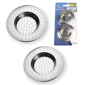 Rubigo Kitchen Sink Strainer Plug Stainless Steel Hole Cover, Bathtub/Shower Drain Cover Hair Catcher Sink Stopper Drain…