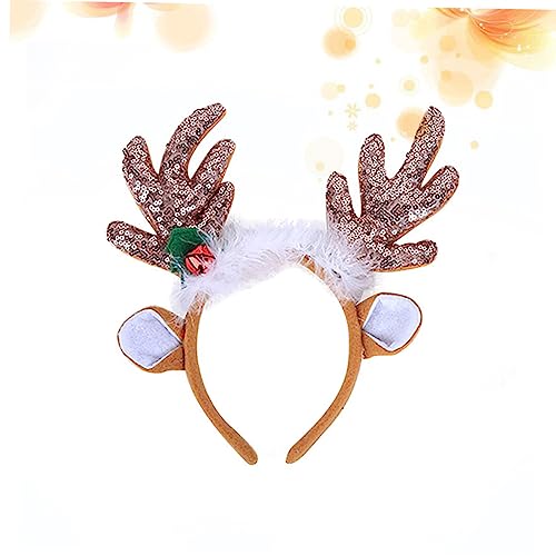 FRCOLOR 3pcs elk headband reindeer antlers headwear deer antlers headband deer party headdress red s hair band s Hair Hoop christmas sequins small s women's - Image 4