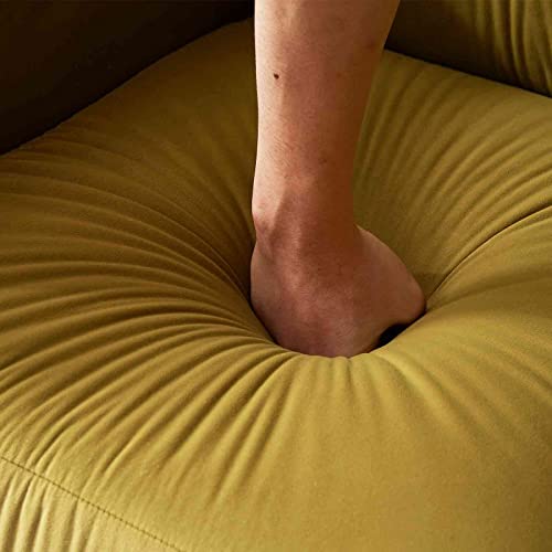 Lovspatio Mid-Century Modern Upholstered Button Tufted Sofa Chair,Accent Linen Fabric Armchair For Living Room,Bedroom,Office (Olive Green)… #TOP4