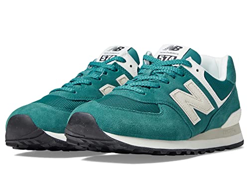 New Balance Unisex-Adult 574 V2 Central Park Sneaker, Green/Grey, Men 4.5 M/Women 6 W