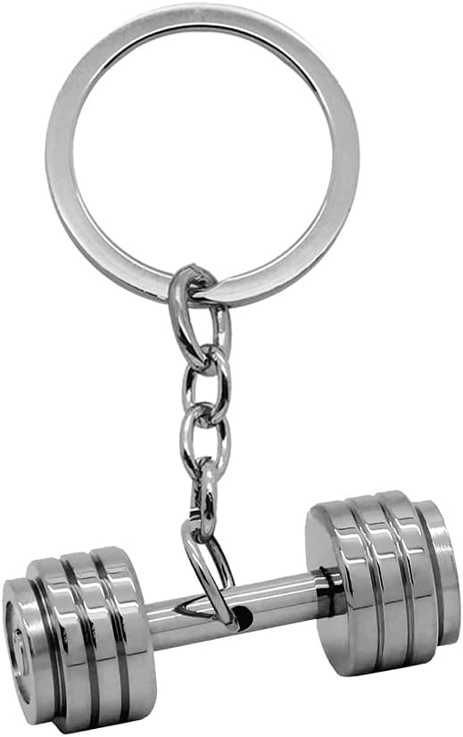tumundo® Keychain Dumbbell Weight Fitness Gym Bodybuilding Boxing-Glove Keyring Car-Key Key-Ring Holder Stainless Steel