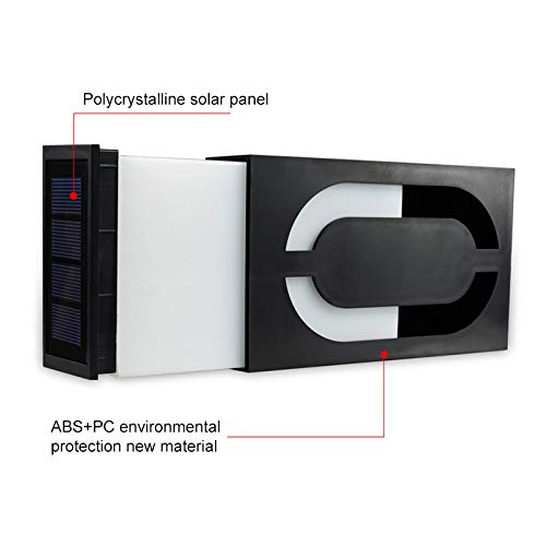 Luz digital de número solar LCAZ, luz de LED para casa, números de casa, placa de sinalização de end
