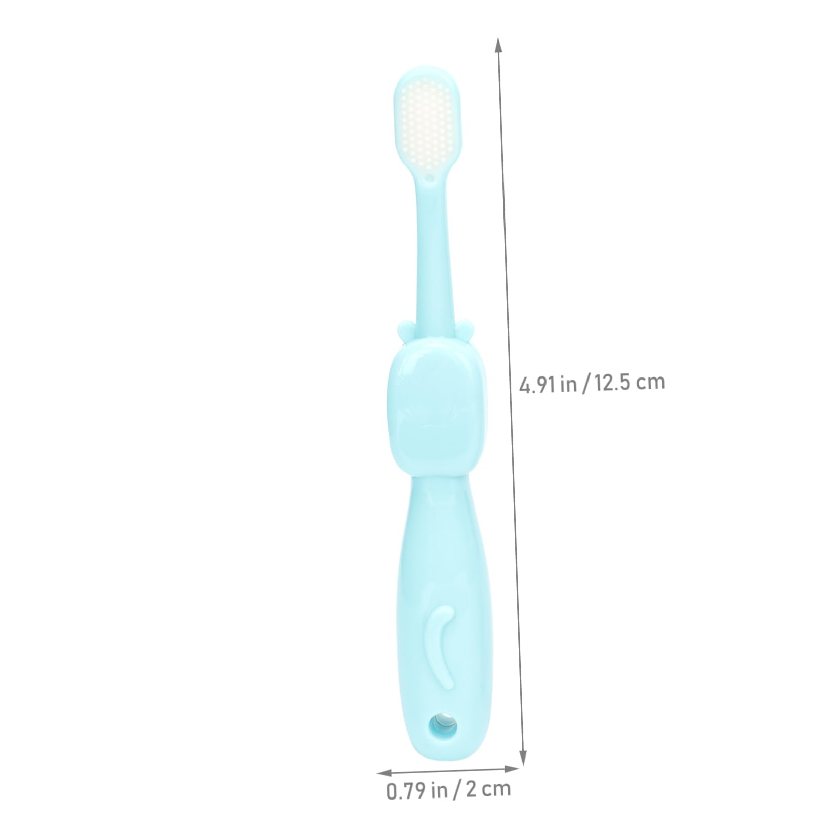 Beavorty 3pc Kids Toothbrush Set Cartoon Hippo Bristles Toothbrush Pink Yellow Blue