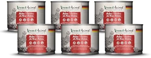 Venandi Animal – Premium Katzenfutter – Huhn als Monoprotein, Nassfutter, getreidefrei und naturbelassen, 6er Pack (6 x 200g)