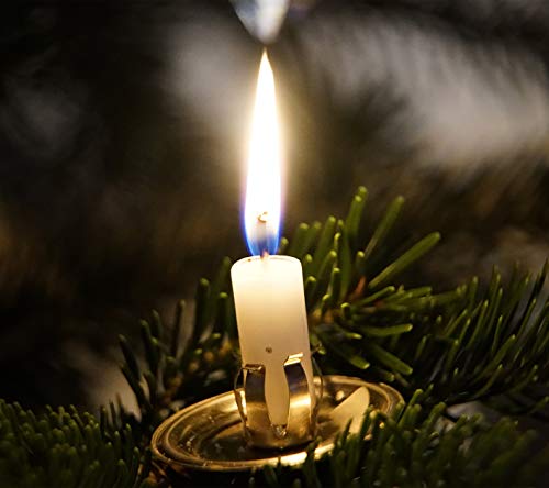 Hyoola Beeswax Candles 12 Pack - All Natural 100% Beeswax Tree Candles - 1/2 Inch Candles - Handmade In The Usa - White #TOP4