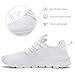 GUCTQY White Sneakers for Women/Men Tennis Running Shoes White Slip on Sneakers Lightweight Breathable Fashion Gym Shoes,Size Woman 8.5/Man 7