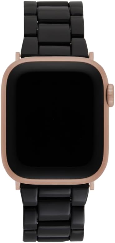 MACHETE Compatible with Apple Watch Band 38mm 40mm 41mm 42mm 44mm 45mm 49mm, Black Fashion Acetate Resin iWatch Band for SE Series 9/8/7/6/5/4/3/2/1 Ultra 2 1 Women Men