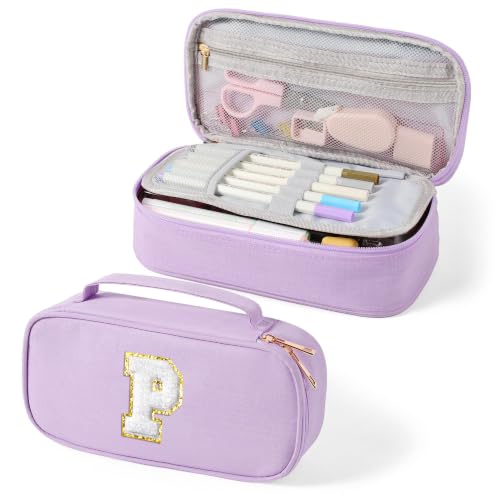 Image of YOOLIFE Pencil Case for Girls Kids, Pencil Pouch Box Pen Case Bag, Birthday Gifts for 6 7 8 9 10 11 12 13 Year Old Girl Kid Personalized Gift for Daughter Sister, Purple (P)