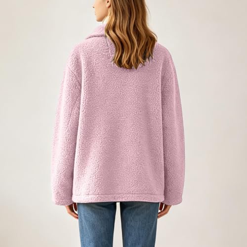 Sherpa Fleece Jacket Women Thermal Faux Shearling Oversized Jacket - image 4
