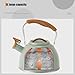 HGRVUTCFI Stovetop Whistling Kettle, High Capacity Thickened Three-Layer Composite Bottom, Suitable for All Hob/Stove Types, Including Induction -Beige||3L Kettle(Green)