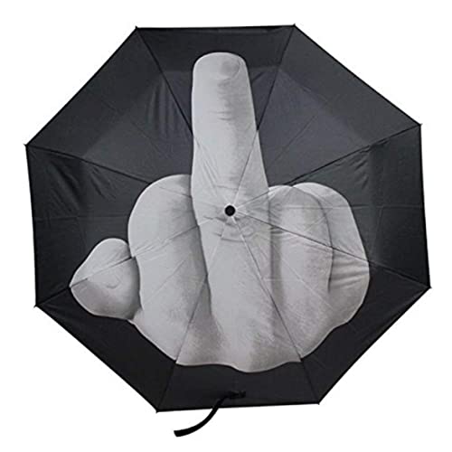 Vistnale Umbrella with Middle Finger Middle Finger Umbrella 38.6x22 Inch Folding Funny with Windproof UPF40+ Sunshade for Men Women Funny
