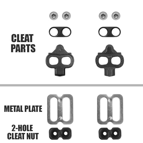 image for BV Bike Cleats Compatible with Shimano SPD SH51- Spinning, Indoor Cycl