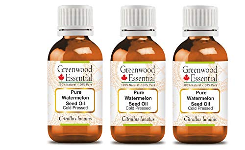 Huile de pépins de pastèque Citrullus lanatus pure soin visage et cheveux 3x100 ml