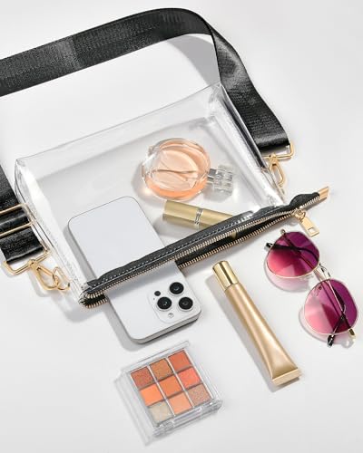 Image of Clear Purse for Women - Stadium Approved Crossbody Bag, Small Stadium Bag for Concerts & Sports Events
