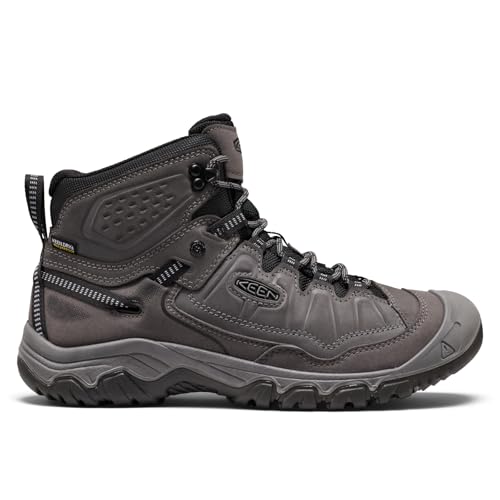 Image of KEEN Men's Targhee 4 Mid Height Durable Comfortable Waterproof Hiking Boots, Magnet /Black, 13