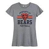 Unser Damen-T-Shirt ist etikettenlos und hat eine entspannte Passform mit leichter Kontur, um Sie sowohl bequem als auch stilvoll zu halten; Property of Chicago Bears Shirts für Damen sind aus einem Baumwoll-Polyester-Mischgewebe, das Sie das ganze Jahr über bequem hält