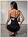 Milumia Women Sexy Floral Strapless Tube Top Dress Mesh Ruched Bodycon Party Club Date Night Mini Dress Black Small