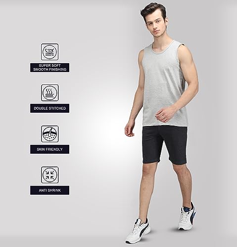 Image of Sleepynuts Regular Fit Terry Cotton Plain Shorts for Men